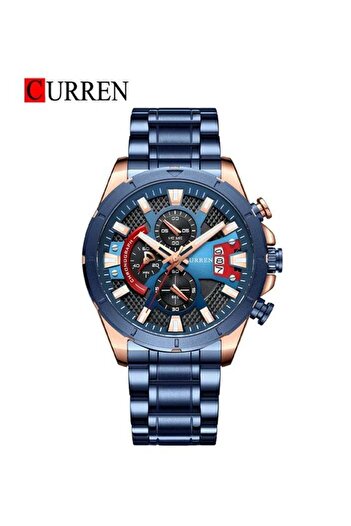 Curren 8401 Fashion Wristwatch Mens Quartz Stainless Steel Band Casual Sport Chronograph Watch