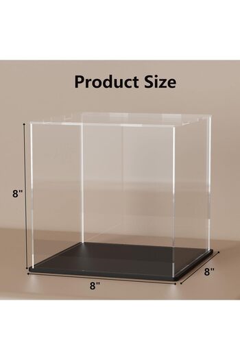 Generic 8 Inch Acrylic Case for Display, Clear Display Acrylic Box for Collectibles