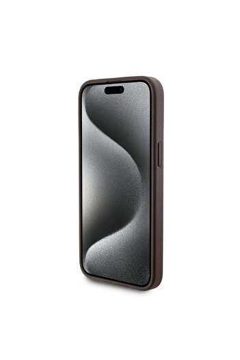 Guess Case for iPhone 15 Pro Max - Guess Hardcase Powerbank MagSafe (GUBPM5P15X4GEMGW) - Brown