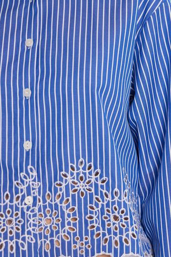 Tudors Kadın Slim Fit Dar Kesim Desenli Uzun Kollu Klasik Yaka Gömlek