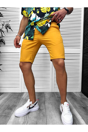 dehaine Men's casual shorts, mustard, 13058