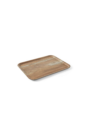 HENDI Serving tray 37x53 cm, made of melamine with brown oak wood look, Hendi