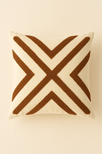 Rell Home Handmade Punch Embroidered Throw Pillow Cover |   Bohemian |   Patterned |