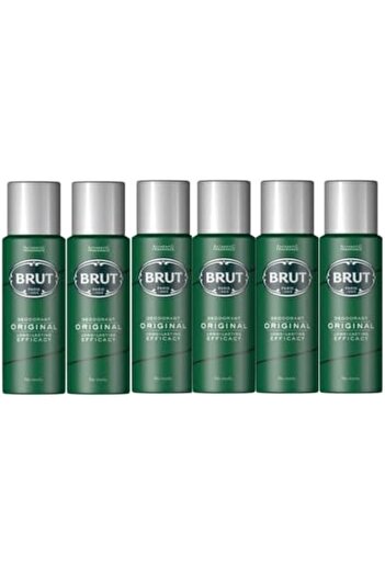 Brut 6x Brut Original Deodorant Mens Body Spray 200ml
