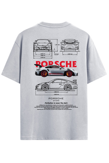 Uniquetex Vek Oversize Car Printed Tshirt Prsch