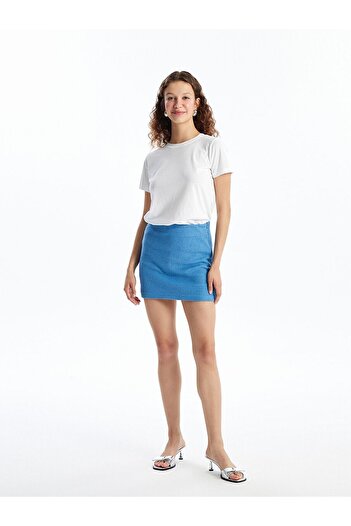 LC Waikiki Women's Waist Zippered Straight Skirt