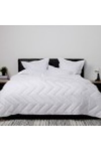 Pucioasa Winter wool quilt with cotton (damask) face 140x210cm, Pucioasa, White