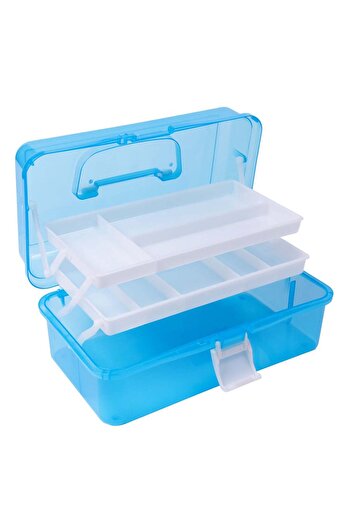 SensoPRO Milano SensoPRO Blue Compartmented Cosmetic Box, with Two Drawers and Handle