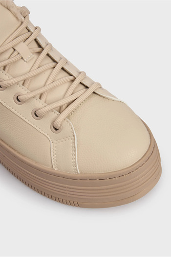 Calvin Klein BOLD PLATF LOW LACEUP MG LTH Kadın Bot
