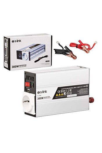 S-LINK SL-300W 300w Dc12v-Ac230v Çakmaktan Power İnverter