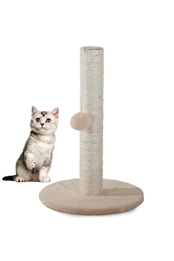 varioshop VarioShop® cat play and scratching post set, plush ball, soft base, sturdy construction