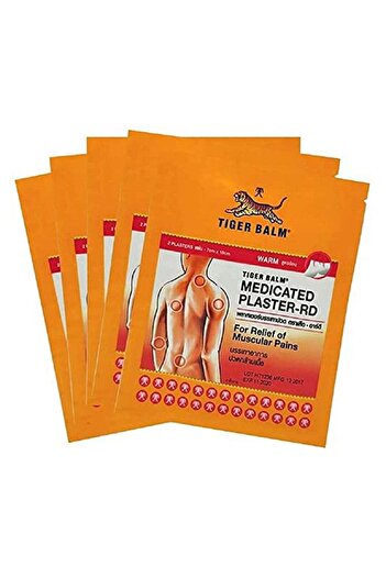 Tiger Balm Pack of 5 Pain Relief Medicated Warm Plaster