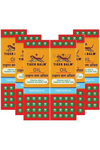 Tiger Balm Oil For Headache And Stuffy Nose 28ml (Pack of 6)
