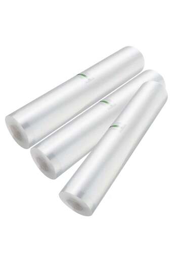 varioshop Set of 3 rolls of embossed vacuum bags VarioShop®, 28 x 300 cm, for food vacuum sealer, suitable