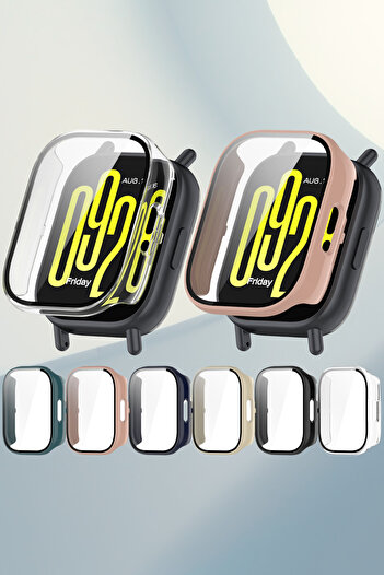 PSGT Xiaomi Redmi Watch5 Active Uyumlu ,sert Pc Kılıfı Ekran Koruyucu,tam Kaplama, Darbeye Dayanıklı