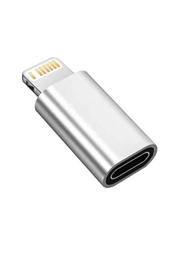 Evelise Fast Charging Adapter, Type-C / Lightning, Music Playback, Data Transfer, 5A, Silver