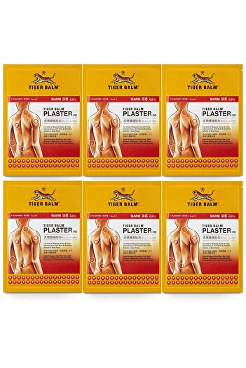 Tiger Balm Pain Relief Medicated Warm Plaster (Pack of 6)