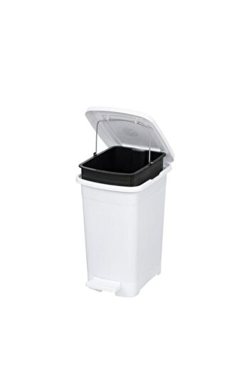 Omnipazar Elf-İ344 Slim Pedal Plastic Trash Can with Inner Bucket 8 Lt