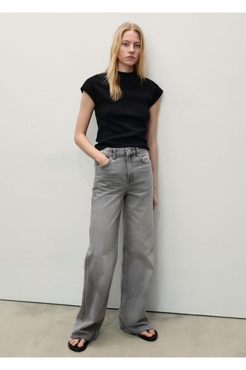 MANGO Woman Danila Wideleg High Waisted Jeans