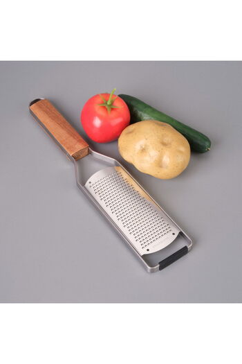 Evidea Arow Wooden Handle Blade Hand Grater - Light Brown / Gray