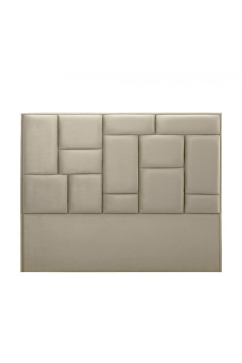 soufa dibaj H111 | Velvet headboard - Light Brown
