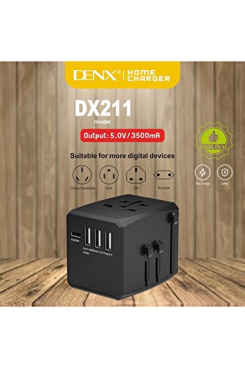 Denx DENX DX211 Universal Multi-Port Wall Charger and Plug