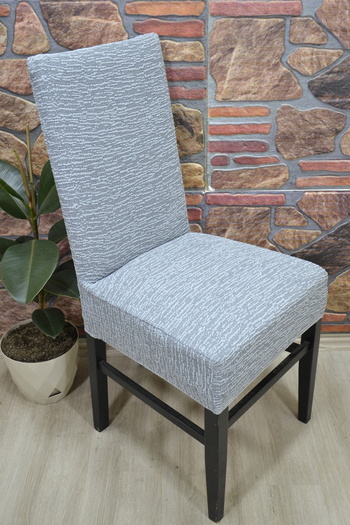 kılıfteks Straight Chair Cover, Jacquard Fabric