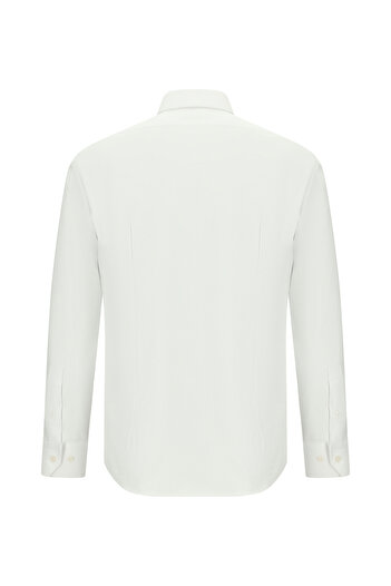 Abdullah Kiğılı Long Sleeve Slim Fit Slim Fit Patterned Cotton Shirt