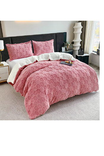 OEM Cocolino Thick Furry Duvet Cover 3 Pieces, 2 Pillowcases, Duvet Cover 200 x 230cm, with 3D Print