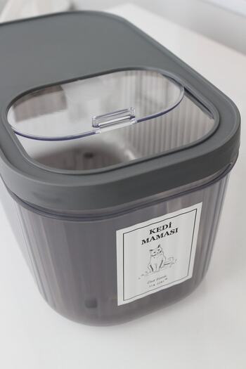 Dem Home Cat Food Storage Container 7.5 Lt. Transparent Color Plastic Organizer