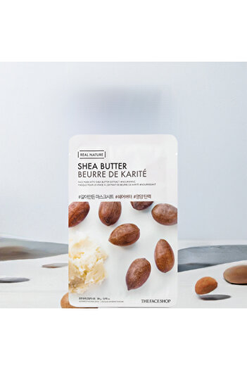 The Face Shop X5 Real Nature Shea Butter Face Masks for Softer, Brighter Skin