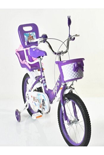 rexa Princess Kids Bike with Basket and Support Wheels 16 Inch