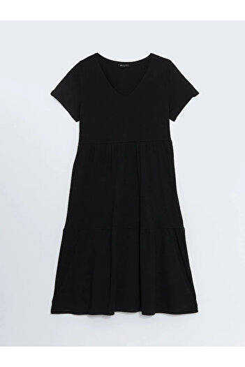LC Waikiki Lcw Comfort V-Neck Women's Dress