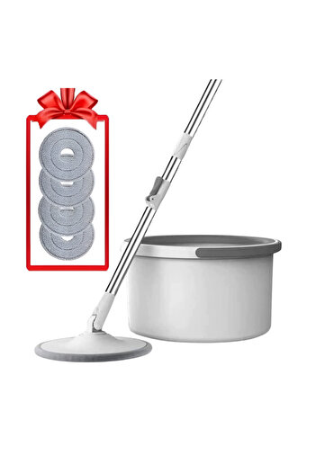 1st 360 Degree Rotating Mop with Bucket and 4 Microfiber Pads