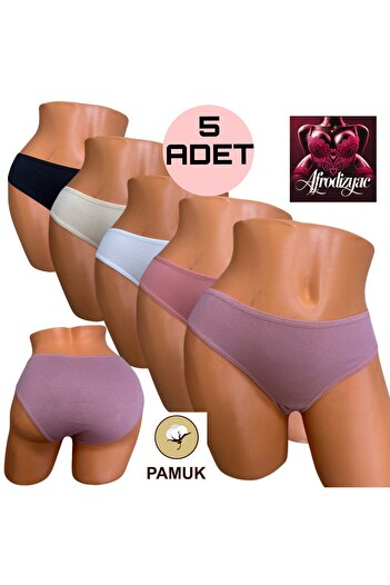 Afrodizyac Slip din bumbac din 5 bucăți (EXTRA FLEXIBIL)