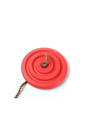 zola Garden swing for children, round disc with flower pattern, maximum load 75 kg, diameter 27 cm, red