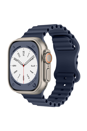 LUVLU Curea din silicon moale compatibilă cu Apple Watch Ultra, Ultra 2, din seria 10 până la 1 - 42-44-45-49 mm