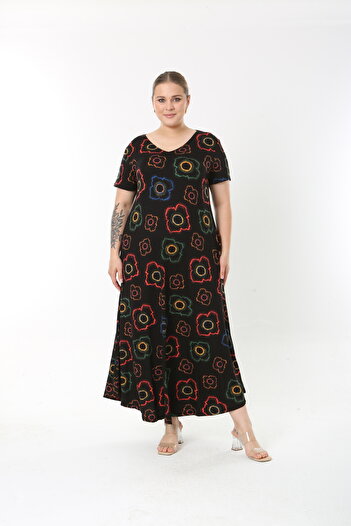 XL Modam XLMODAM ΓΥΝΑΙΚΕΙΟ ΠΟΛΥΧΡΩΜΑΤΙΚΟ ΦΟΡΕΜΑ Lycra PLUS SIZE