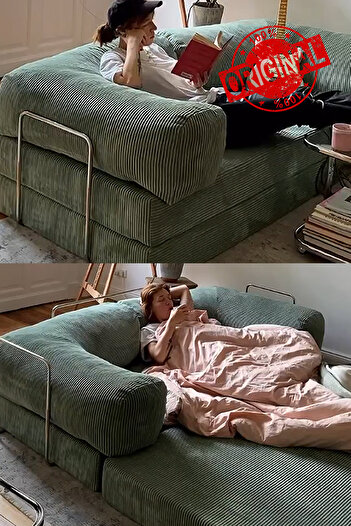 Dekoro YENY SOFA FİTİLLİ KADİFE, MODERN, PRATİK, YER YATAĞI, DAYANIKLI, BONDEX SÜNGER, ÖZEL ÖLÇÜ İMKANI