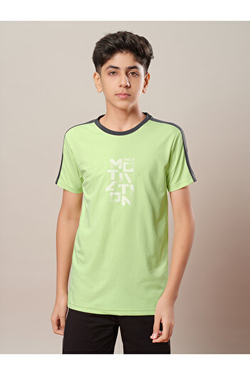 Technosport By Styli Color Block Crew Neck Regular Fit T-Shirt