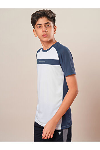 Technosport By Styli Boys Color Block Raglan Sleeves T-Shirt