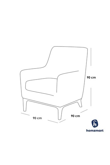 soufa dibaj Side Chair| swedish wood and Linen - Beige - 90x90x90 cm