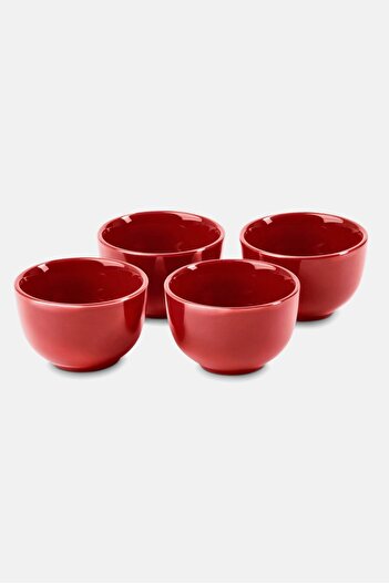 Tchibo 4 Pieces Small Baking Molds 8 d cm, Red