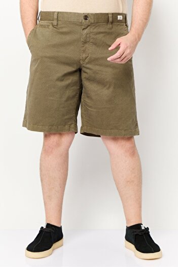 Tommy Hilfiger Men Allover Print Basic Shorts, Dark Khaki