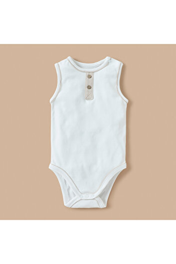 giggles Solid Sleeveless Bodysuit