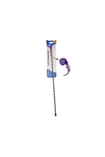 Duvo + Playing Rod Catchy Glitter Ball Purple Cat Toy