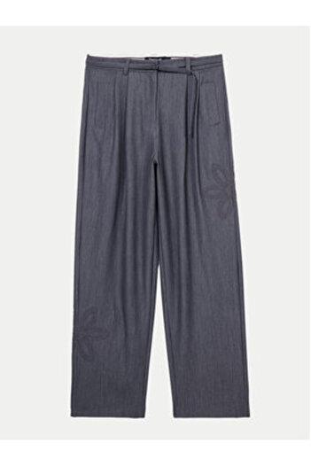 Desigual Women's Fabric Trousers 24WWPW20 Gray