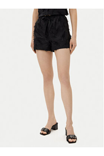 Silvian Heach Pantaloni scurți din material pentru femei GPP25334SH negri