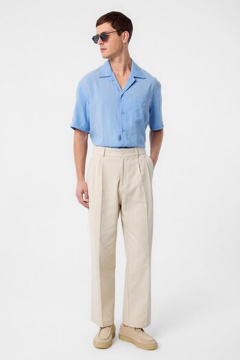 Antioch Stone High Waist Cotton Men's Trousers
