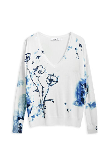 Desigual Women's Sweater 25SWJF33 Ecru